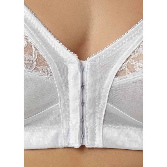 Marlon Womens/Ladies Front Fastening Firm Control Bra / White - Picture 3 of 3
